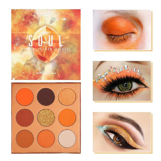 docolor palette front view showing compact orange gemstone design and portability