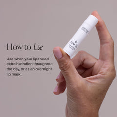 Doctor Rogers lip balm applied to lips demonstrating visible softening and comfort