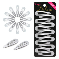 Dofash front pack of twelve silver grey clips showing compact storage and convenience
