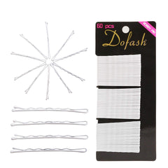 Dofash pack of 60 white bobby pins showing quantity and packaging, convenient supply