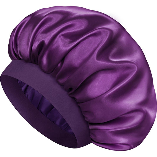 Doitory front view deep purple bonnet showing full coverage and stylish finish