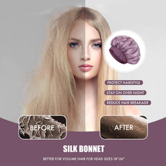 Doitory bonnet in use sleeping scene preserving hairstyle and preventing tangles benefit