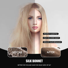 Doitory bonnet close-up of silk lining demonstrating gentle, low-friction surface