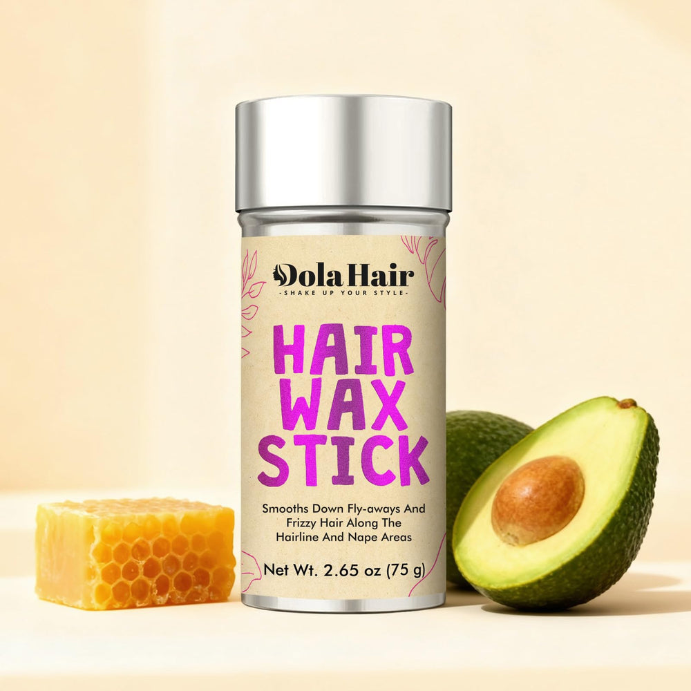 Dolahair close-up applying wax to edges for precise hold and smooth hairline