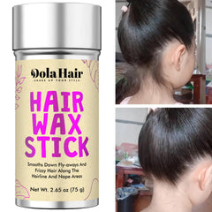 Dolahair wax stick open showing smooth texture and easy direct application benefit