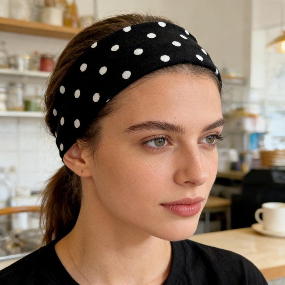 Doneace headband worn by runner demonstrating secure non-slip hold