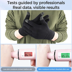 Donfri touchscreen fingertip detail enabling phone use while moisturizing hands