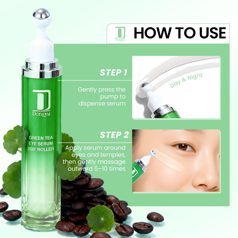 Dongyu placed on vanity in morning routine suggesting refreshed eyes quickly