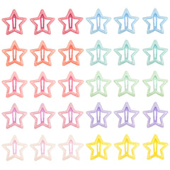 DonLeeving front pack of 30 star snap clips showing colorful, ready-to-use set
