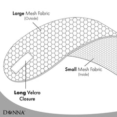 DONNA wrap used during styling to hold a bun and protect hair overnight
