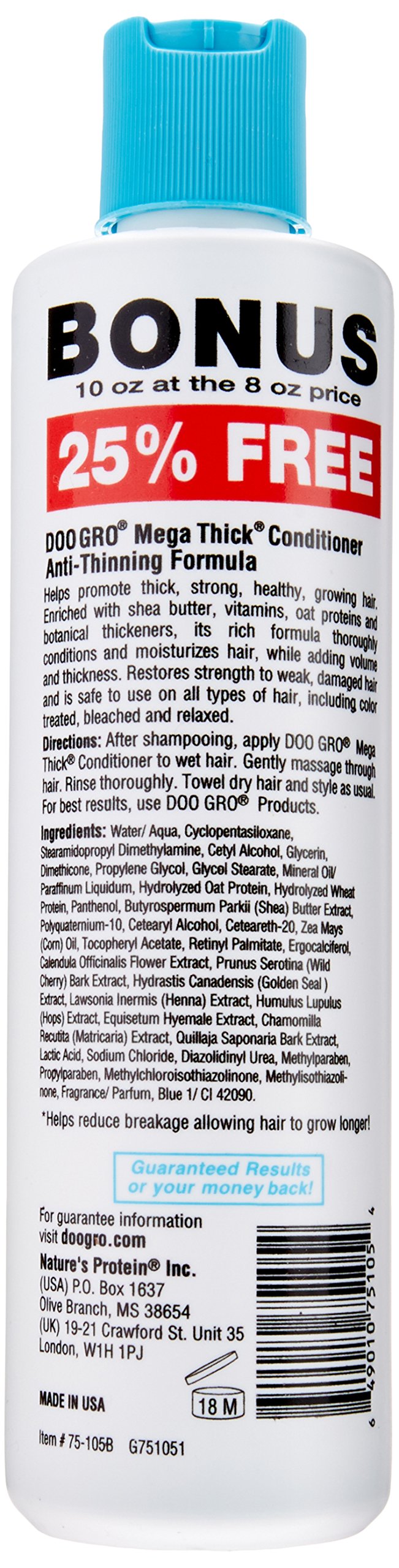 DOO GRO creamy conditioner texture close-up showing thick moisturizing formula