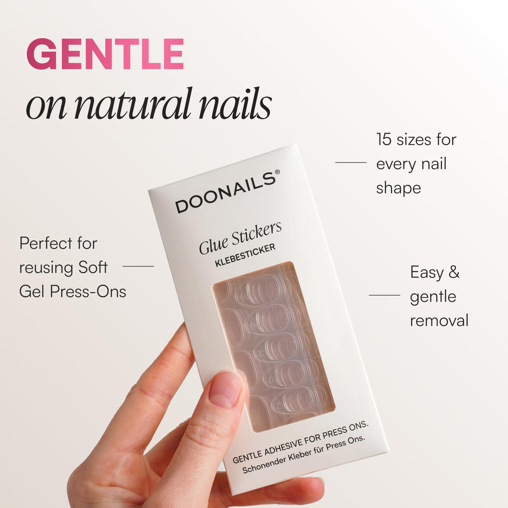 DOONAILS worn press-on nails in lifestyle setting showing natural look benefit