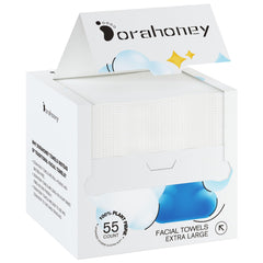 DORAHONEY front packaging showing 55-count and 12x12 size, clear benefit of value
