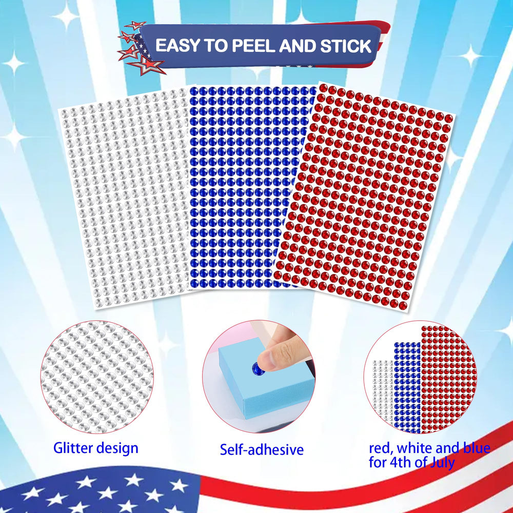 Dorgua spread of red white blue sheets for easy color planning