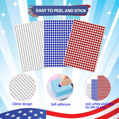 Dorgua spread of red white blue sheets for easy color planning