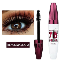Dosoecse mascara next to ruler showing compact size and travel-friendly benefit
