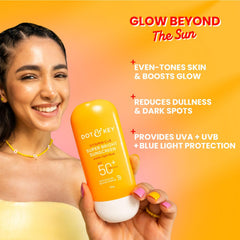 Dot & Key before and after skin finish showing natural appearance and reduced shine