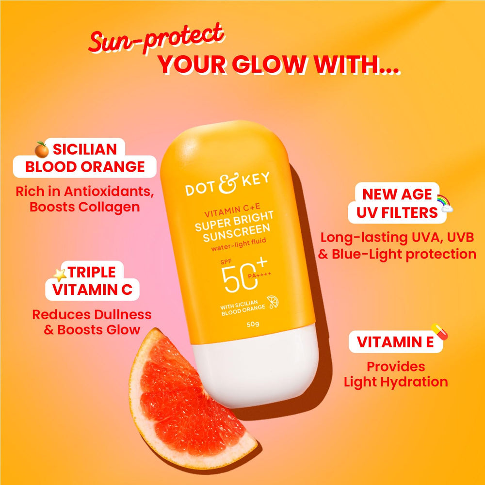 Dot & Key sunscreen blended on skin demonstrating sheer finish and no heavy residue