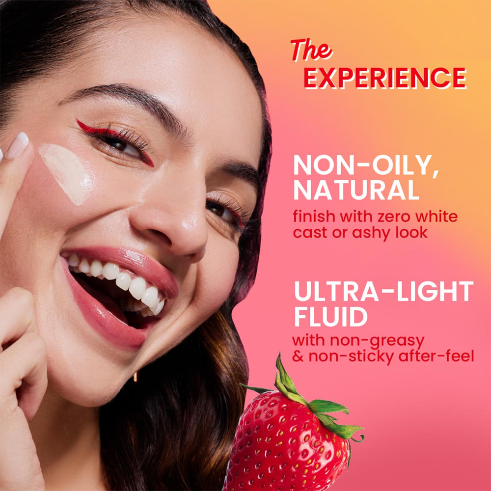 Dot & Key spread on face indicating even coverage and blendability