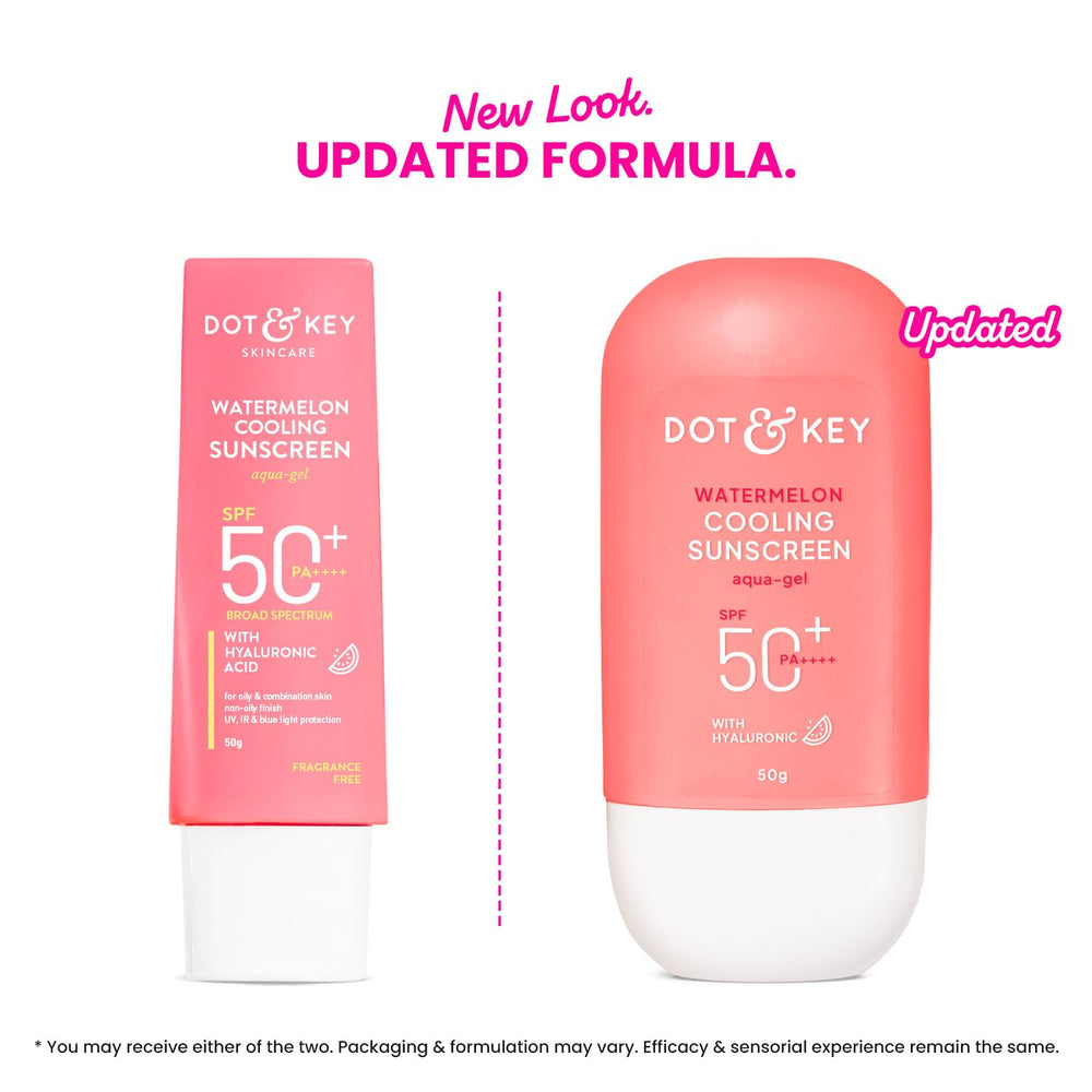 Dot & Key watermelon visual emphasizing cooling, refreshing formula