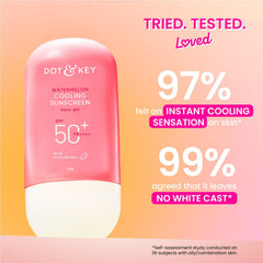 Dot & Key creamy sunscreen texture close-up showing smooth blendability