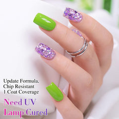 Double Rhythm accent nail art with Sparkle Purple adding eye-catching depth