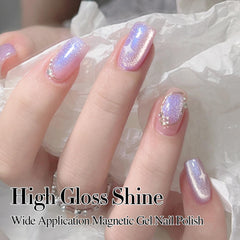 Double Rhythm applied on fingertips demonstrating salon-quality finish benefit
