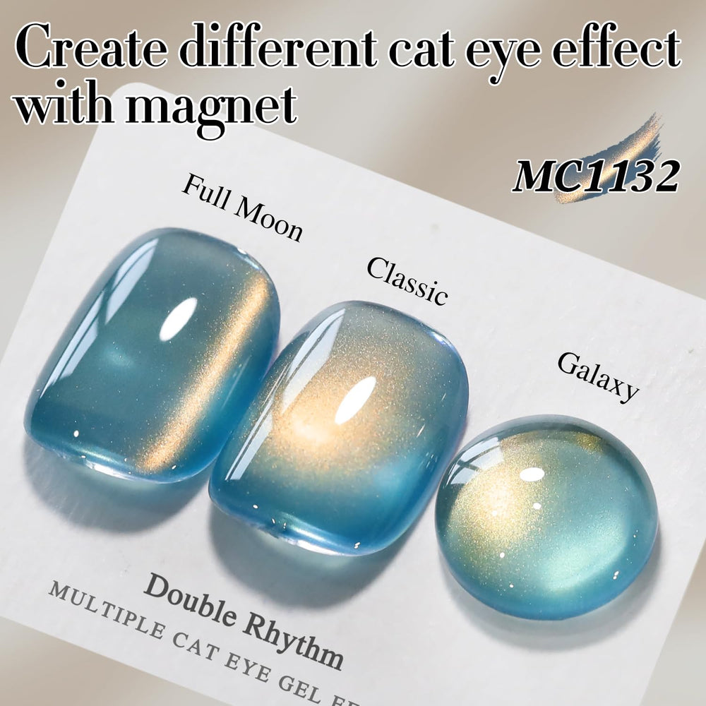 Double Rhythm application step with magnet held over wet polish for control