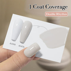Double Rhythm application step curing under LED lamp for fast durable finish benefit