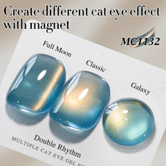 Double Rhythm application step with magnet held over wet polish for control