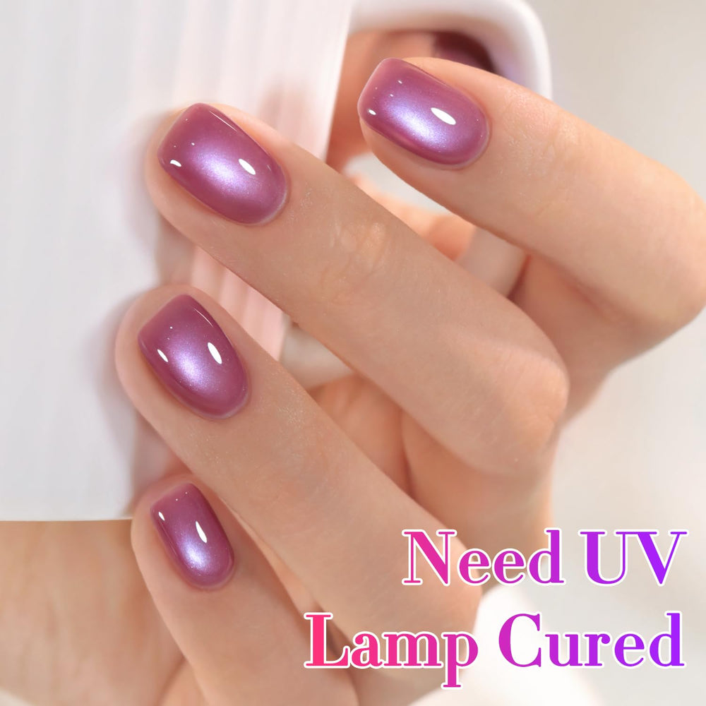 Double Rhythm polish being cured under LED lamp illustrating proper curing for long-lasting wear