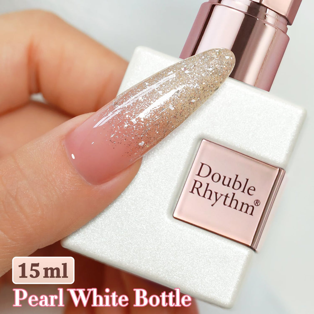 Double Rhythm before and after layering example showing depth and sparkle benefit
