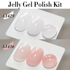 Double Rhythm before and after nails showing improved glossy, even finish