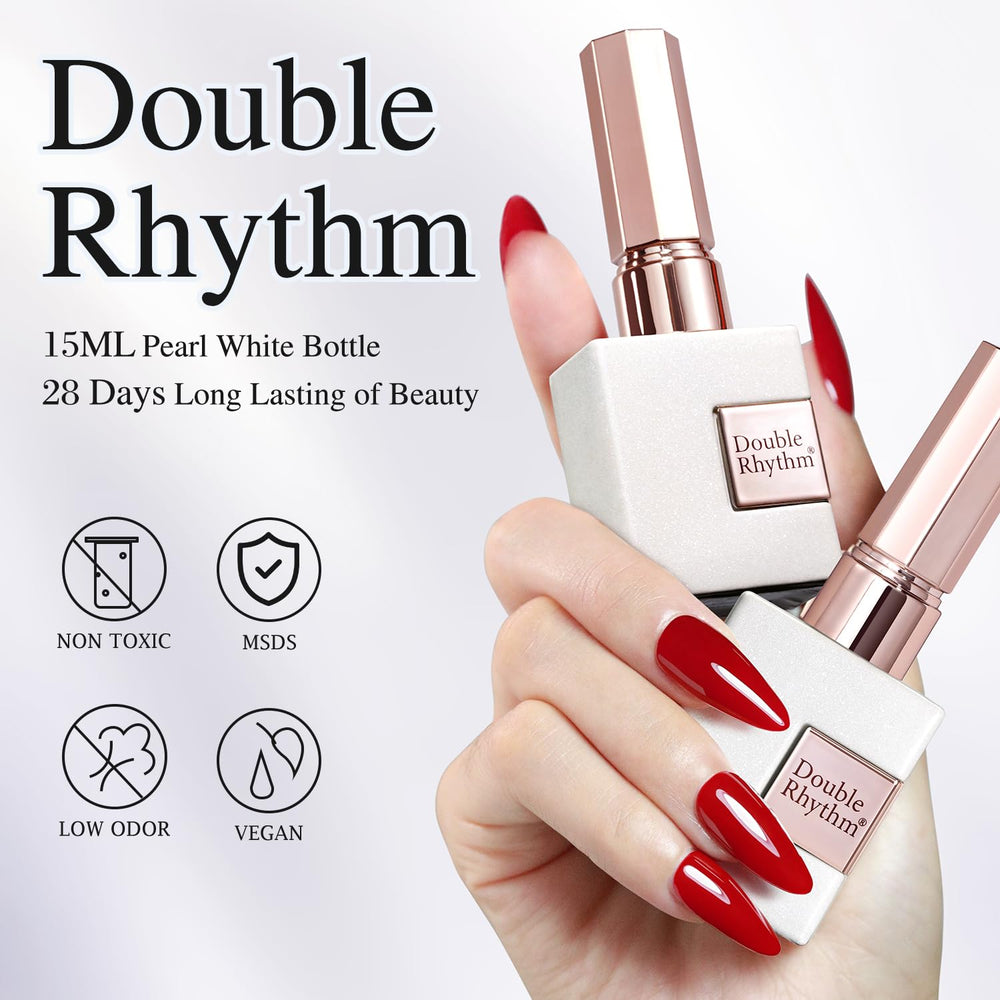 Double Rhythm bottle cap and brush detail showing precision brush benefit controlled strokes