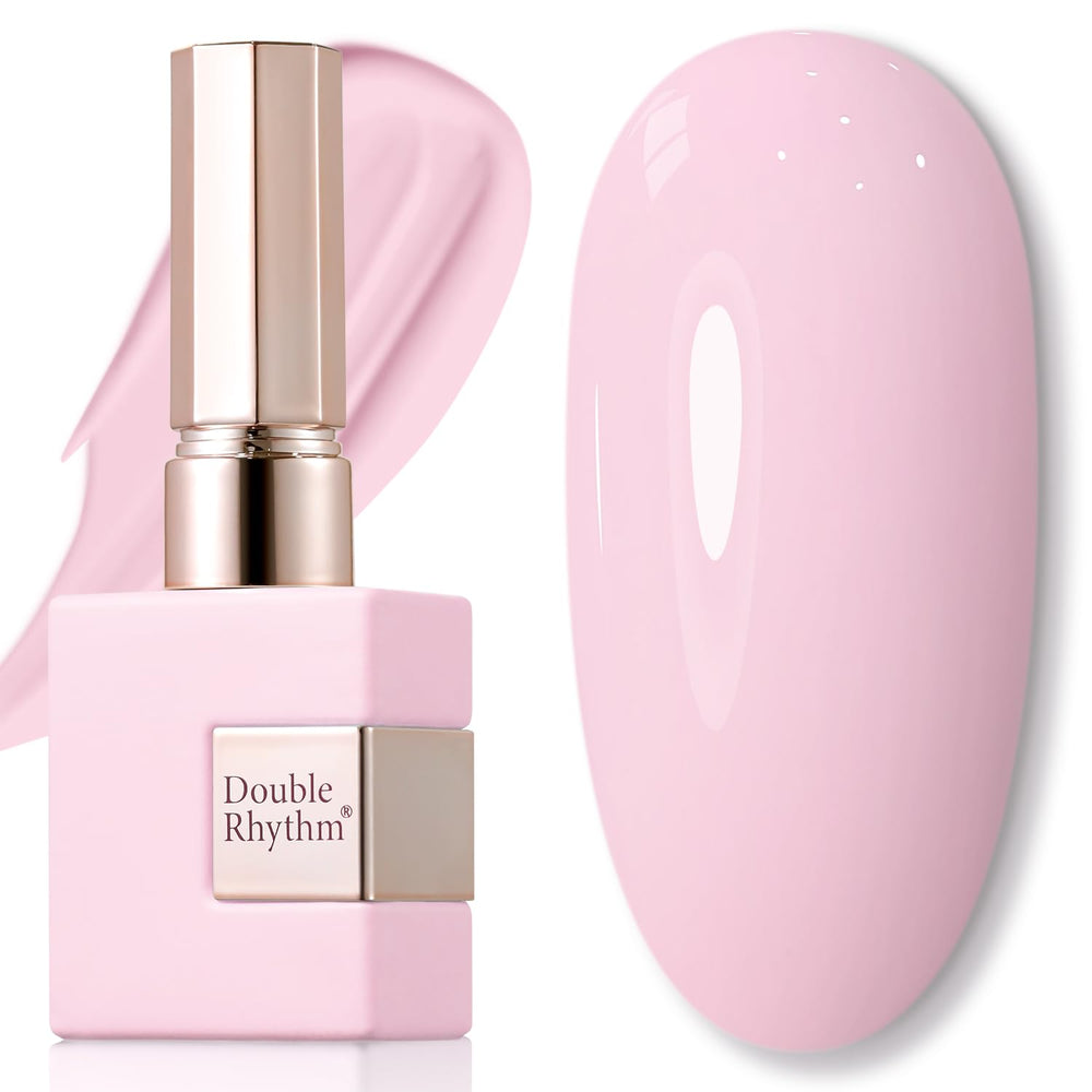 Double Rhythm bottle front view shows creamy-pink shade and salon-ready bottle