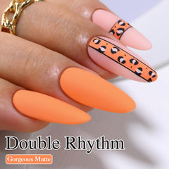 Double Rhythm label close-up highlighting shade code and product info