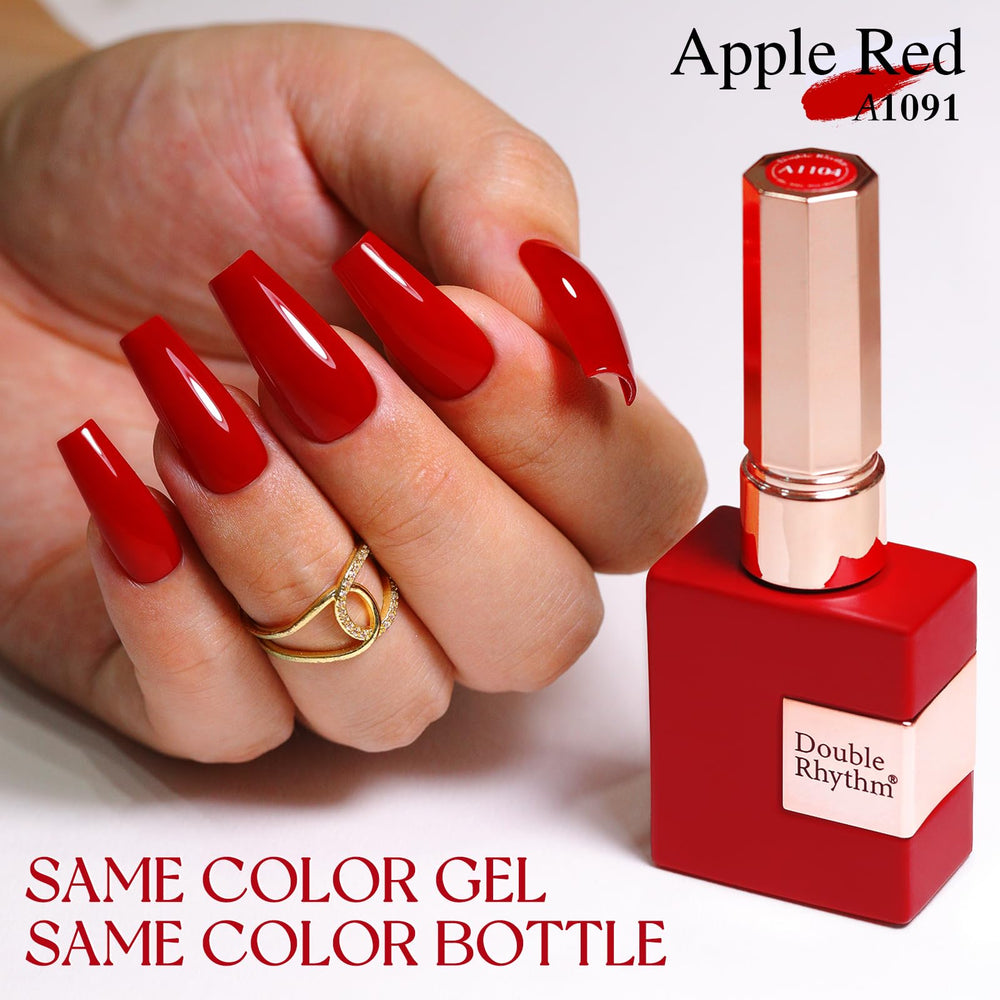 Double Rhythm brick red brush swirl demonstrating smooth application and even coverage