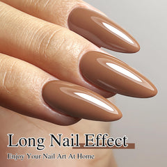 Double Rhythm brush applying smooth gel for streak-free coverage benefit