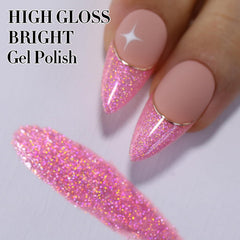 Double Rhythm brush stroke on nail tip illustrating smooth, even application