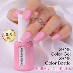 Double Rhythm layered ombre nails illustrating jelly to opaque transitions