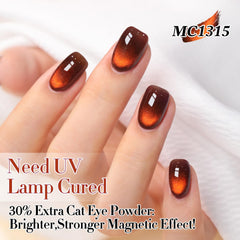 Double Rhythm cat-eye magnet effect close-up showing defined shimmer stripe for depth