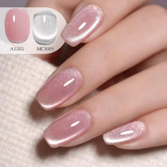 Double Rhythm close-up glitter texture highlighting smooth reflective finish benefit