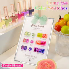Double Rhythm brush applying smooth gel polish with even coverage benefit