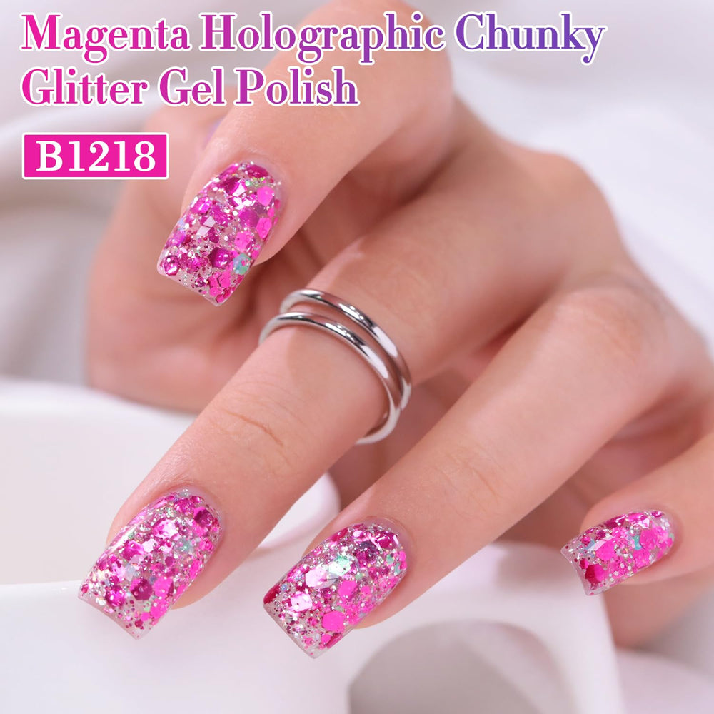Double Rhythm close-up of glitter texture highlighting reflective shimmer benefit