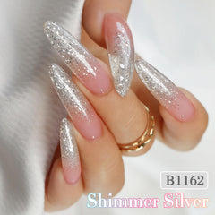 Double Rhythm glitter close-up highlighting micro-fine sparkle for smooth shine