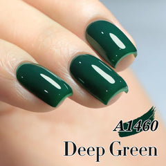 Double Rhythm cured manicure on hand displaying salon-grade high gloss