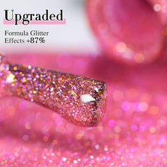 Double Rhythm cured nails with high gloss finish demonstrating long-lasting shine