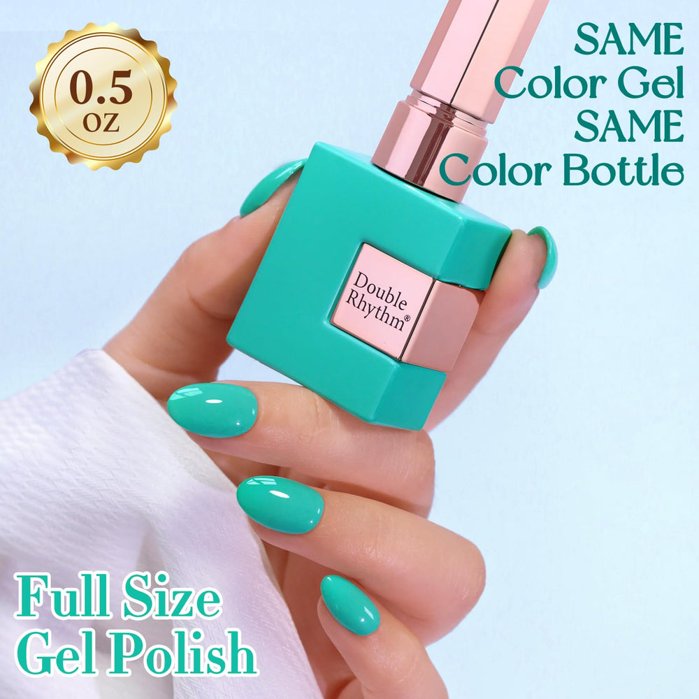 Double Rhythm nail swatch set demonstrating shade range and color accuracy