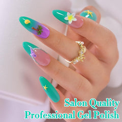 Double Rhythm cured nails close-up showing glossy finish and long-lasting look