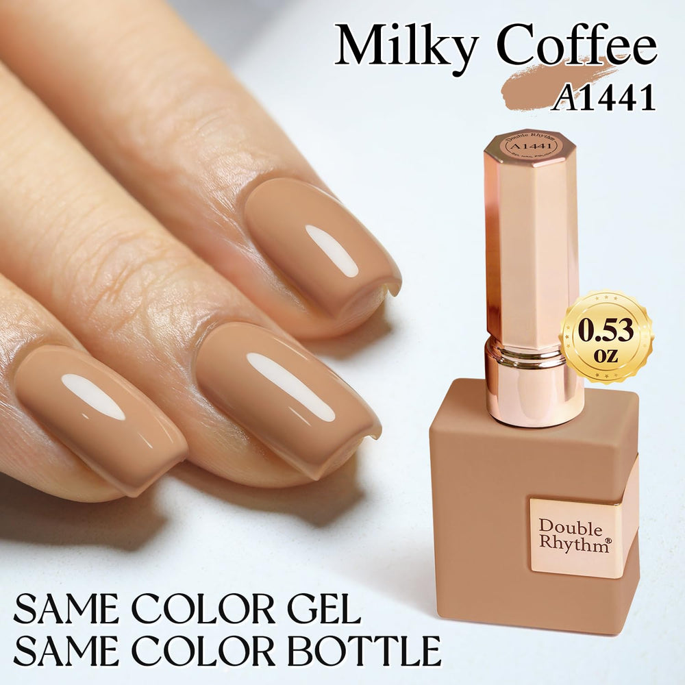 Hand wearing Deep Nude A1441 showing salon-quality nude manicure by Double Rhythm